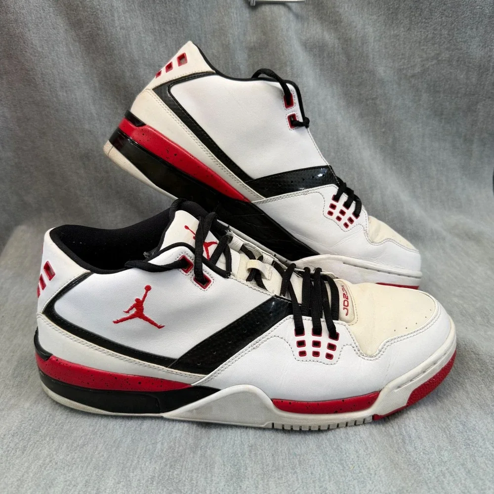 Nike Air Jordan Flight 23 White Red Sneakers Basketball Shoes Mens 12 317820-116